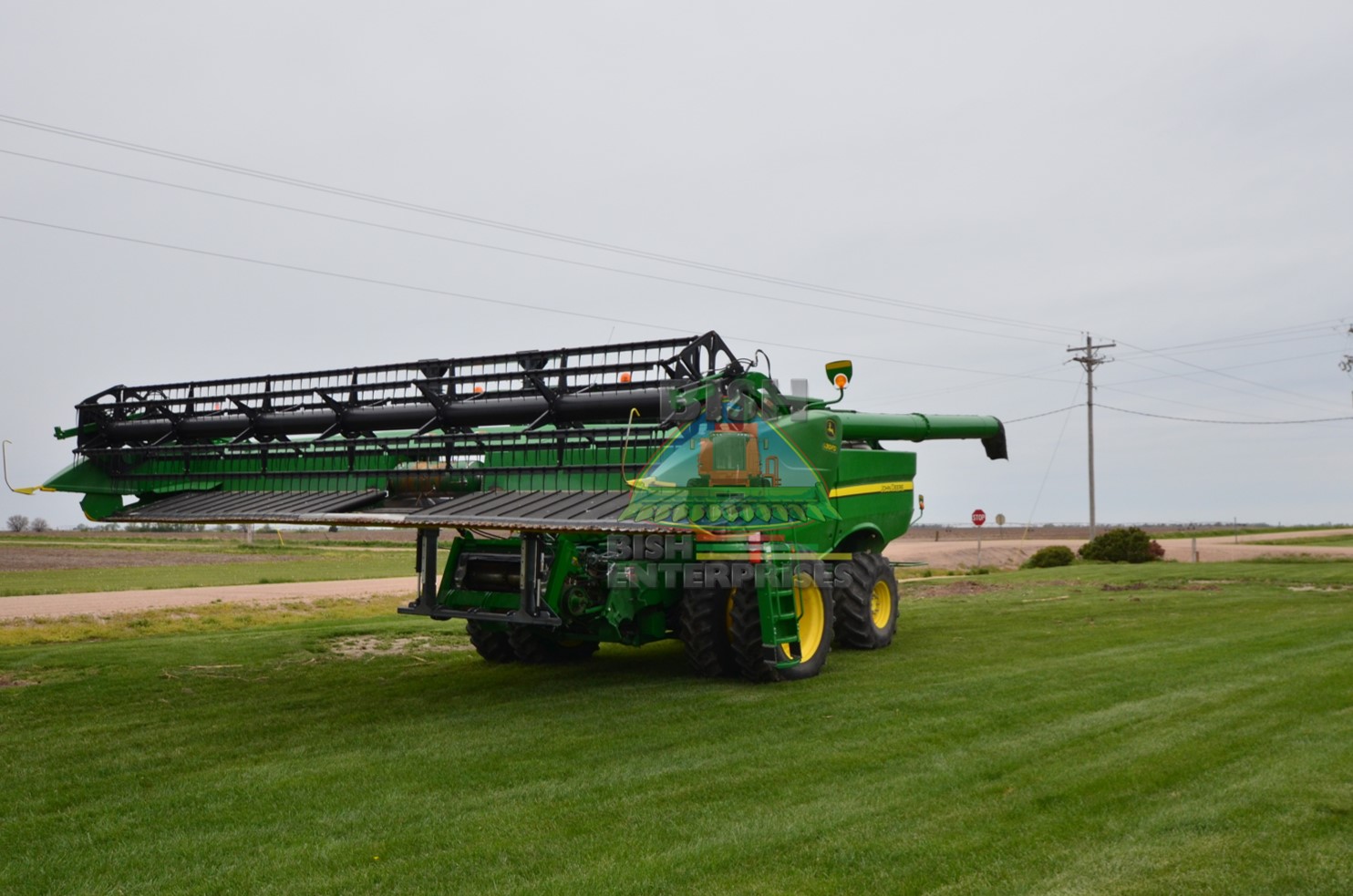 Bish Double Cut Combine for Hemp, Hemp Combine, SuperCrop Header