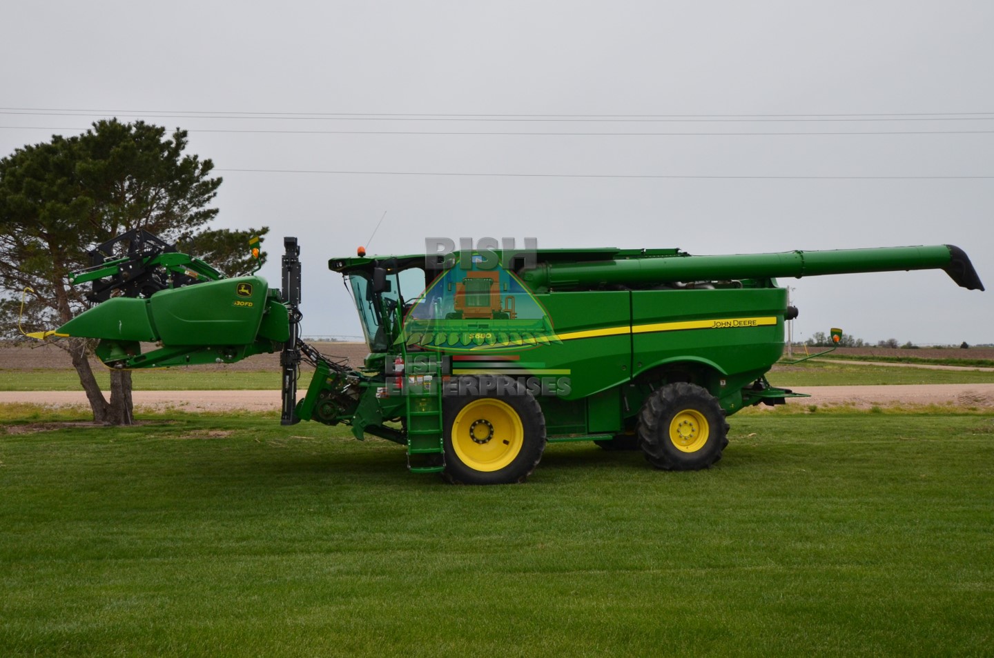 Bish Double Cut Combine for Hemp, Hemp Combine, SuperCrop Header, Hemp Harvester