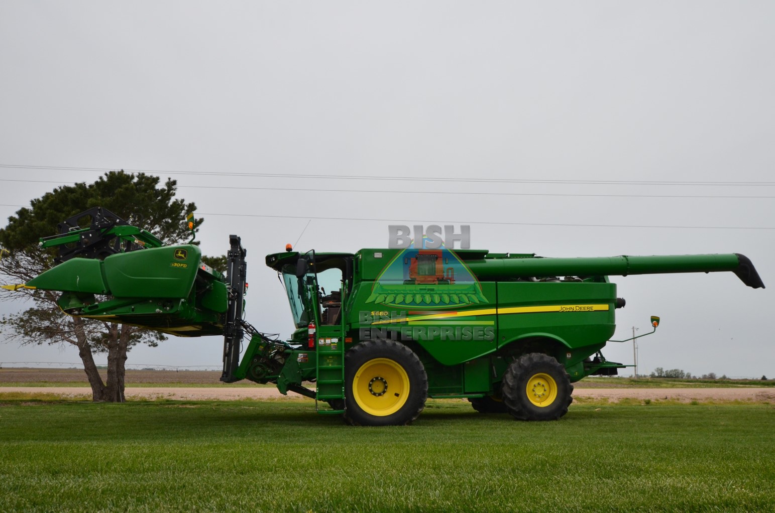 Bish Double Cut Combine for Hemp, Hemp Combine, SuperCrop Header