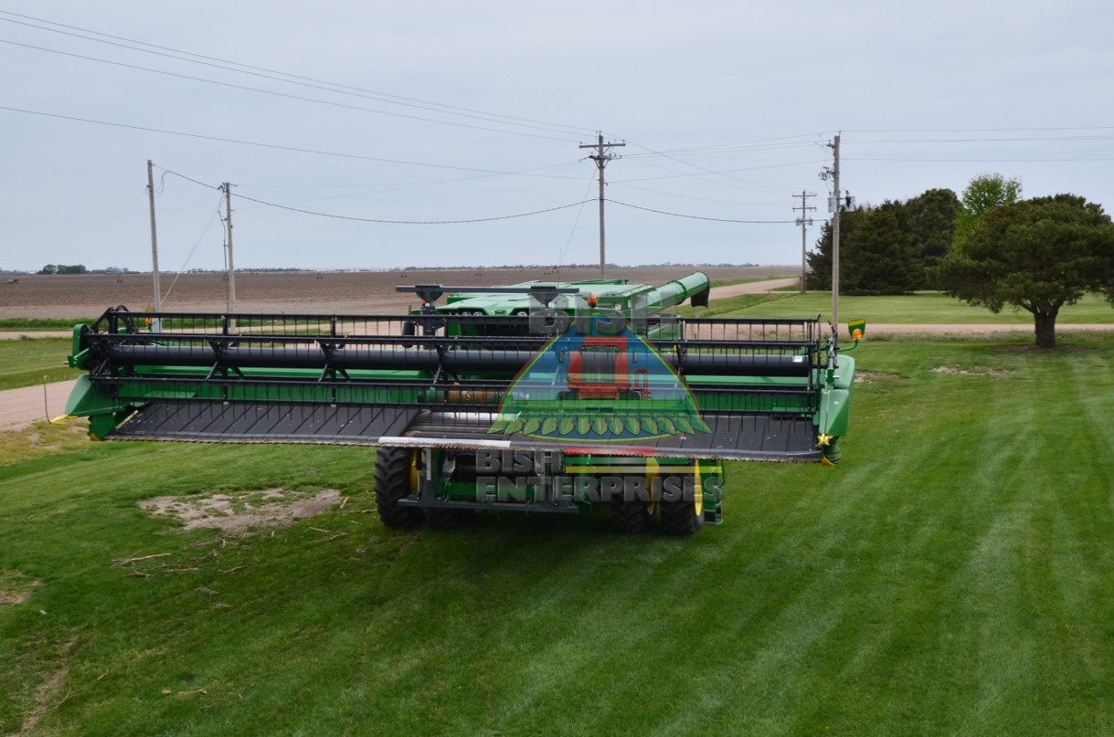 Bish Double Cut Combine for Hemp, Hemp Combine, SuperCrop Header